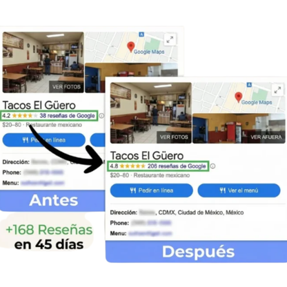 Consigue Reseñas en Google al Instante